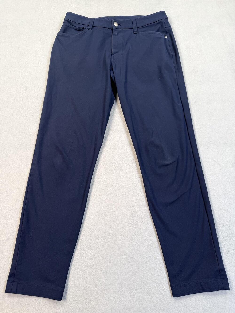 Lululemon Pants Mens 30x27 Blue Slim Fit Stretch Microfiber Chino Casual